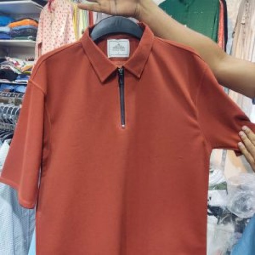 Drop Shoulder Polo T-Shirt